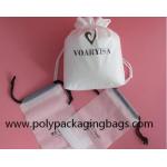 CMYK Color Frosted Drawstring Plastic Bags For Garment Packing for sale