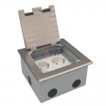 silver dual 2 pin power flip up floor socket box for sale