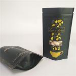 Resealable Zipper 250G 500G 80gsm PMS Color Kraft Paper Bags for sale