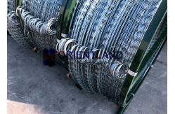 China Razor  Barbed Tape Concertina Coil , Mobile Security Razor Wire Mesh Fencing supplier