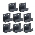 Black Powder Coated Stamping Steel Metal U Shape Door Barricade Brackets Custom for sale
