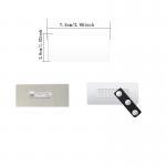 Coated Sublimation Aluminum Name Tag Custom Print Name Badge Pin Clips for sale