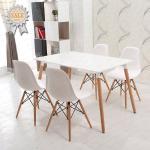 Modern Art Design Dining room Furniture Simple Metal Dining Table Set Chair and Table Wooden Dining Set for sale