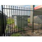 Black Iron Panels Steel Wall Fence Decorative Low Tubular Steel Fence for Villa Garden for sale