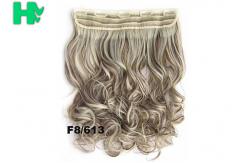 China 22 Inch Gold Clip In Synthetic Curly Hair Extensions With Body Wave supplier