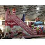 Customized High Inflatable Candy House Dry Slide For Christmas