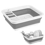 Square 36.5*12CM Folding Dish Drainer Rack Plastic Kitchen Storage Rack for sale