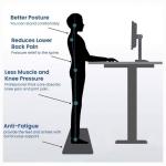 Ergonomic Office Standing Desk Black Metal Electric Table Height Adjustable for sale