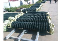 China PVC Coated Chain Link Fence Panels In Black For Trellis Gates supplier