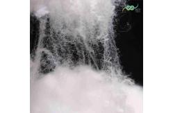 China Flame Retardant Regenerated Polyester Fiber 64mm A1 White Fabric Filling supplier