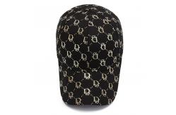 China Custom 6 Panels Pattern Sports Baseball Cap Curved Brim 100% Cotton Constructed supplier