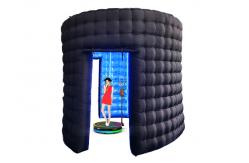 China Round Shape 360 Booth Enclosure Halloween Inflatable Photo Booth For Rent supplier