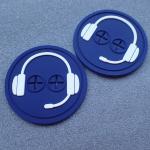 Durable SGS Logo Embossed Rubber Clothing Labels Silicon Badge for sale