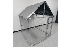 China Galvanized Chain link wire mesh with waterproof canopy dog cage supplier
