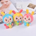Rabbit Mini Toy Keychains , Non Toxic Cotton Filling Stuffed Animal Keychain for sale