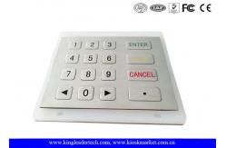 China USB / PS2 Interface Stainless Steel Numeric Key Pad  with 16 Flat Keys supplier