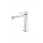 Contemporary White High Wash Basin Faucet Restroom Taps Ceramic Disc Design for sale
