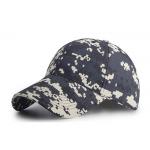 6 - panel Canvas Waterproof Buttonhole Army Camo Cap / Front Curved Baseball Cap