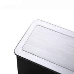 Black Conference Table Socket , Hdmi Hydraulic Pop Up Box Tabletop Media Jack Socket