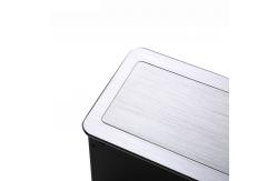 China Black Conference Table Socket , Hdmi Hydraulic Pop Up Box Tabletop Media Jack Socket supplier
