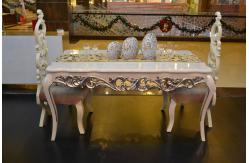China American style luxury long dining table set with factory price supplier