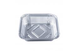 China Disposable Food Packaging Aluminum Foil Storage Containers Rectangle Foil Tray With Lids supplier