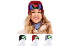 China Display Beanie Hat Bluetooth APP DIY LED Smart Cap Unisex Editable supplier