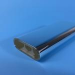 Single Hole Quartz Glass Cavity Silver Plated Surface Quartz Flow Tube for sale
