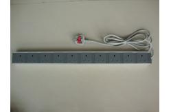China Universal 10 Outlets European Power Strip / Flat Plug Power Bar 250V 13A supplier