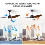 3 Blade 65W 120V Electric Remote Control Ceiling Fan Light 47 Inch Ceiling Fan for sale
