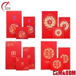 Gold Foil CMYK Custom Red Packet Paper Chinese Wedding Red Envelope