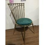 Electroplating Iron Frame 81.5cm Dark Green Dining Chairs