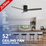 Contemporary Design 1stshine LED Ceiling Fan with Solid Wood Blades Flush Mount 2-in-1 for sale