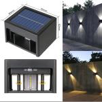 Powered IP65 Waterproof Solar Wall Light Lamp Pathway Decking Street For Landscape for sale