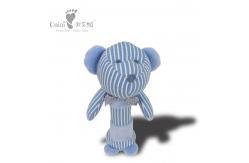 China 18cm Baby Soft Educational Toys Huggable Loveable Rattle Bear Plush Toy supplier