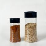 Transparent PET Plastic Kitchen Powder Spice Seasoning Shaker Container Jar