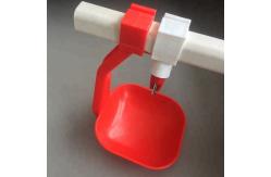 China Customizable Nipple Drinker With Cup Poultry Chicken Nipple Cups Red supplier