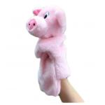 25cm*15cm Pink Pig Puppet Plush Toys Story Props For Family Parent Child for sale