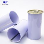 Purple Powder Tin Can 700ml Tall Metal Tins Cans For Canning Food for sale