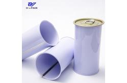 China Cylinder Custom Tin Containers 3 Pieces Tin Packaging For Food supplier