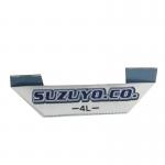 Custom Woven Damask Clothing Labels Mitre Folded Woven Labels Hanger Loop