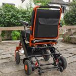 Lithium Battery Lightweight Electric Wheelchair Foldable With Rigid PU Tyre for sale