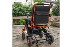 China Lithium Battery Lightweight Electric Wheelchair Foldable With Rigid PU Tyre supplier