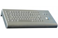 China IP65 waterproof mountable stainless steel kiosk metal keyboard with trackball supplier