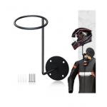 Helmet Rack Bracket Sturdy Metal Wall Mounted Hanger for Jacket Work Process Stamping for sale