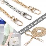 Diy Bag Handbag Purse Replacement Flat Metal Chain Strap With Buckle