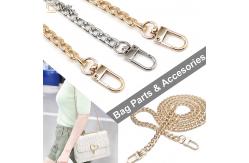 China Diy Bag Handbag Purse Replacement Flat Metal Chain Strap With Buckle supplier