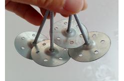 China 50mm Round Perforated Base Insulation Anchor Pins With Self Locking Washers supplier