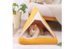 China Washable Cushion Cat Tube Bed With Central Mat supplier