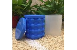China OD 13cm Dual Cavity Silicone Ice Bucket For Champagne Cooling supplier